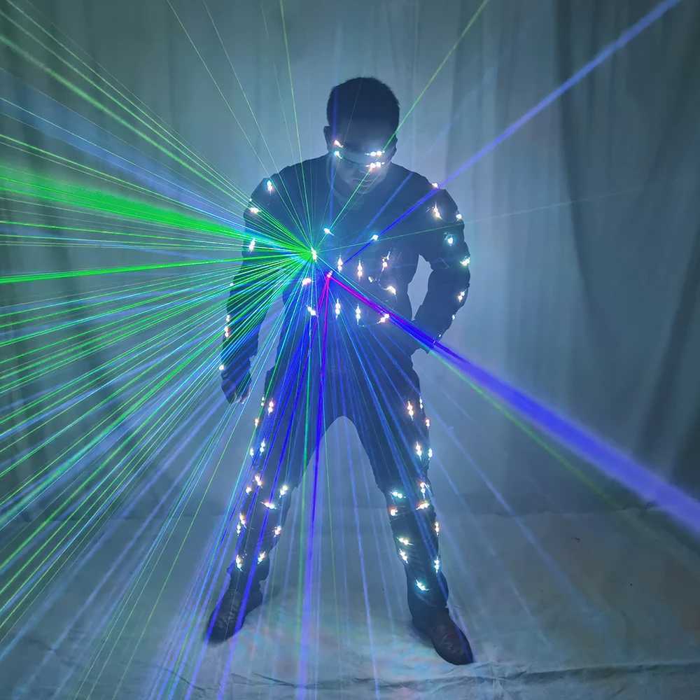 Future LED Robot Dance Armor RGB Laser Suit Festival Celebration Prom Party Music Show Costume Dancer Show Club Dress W250528