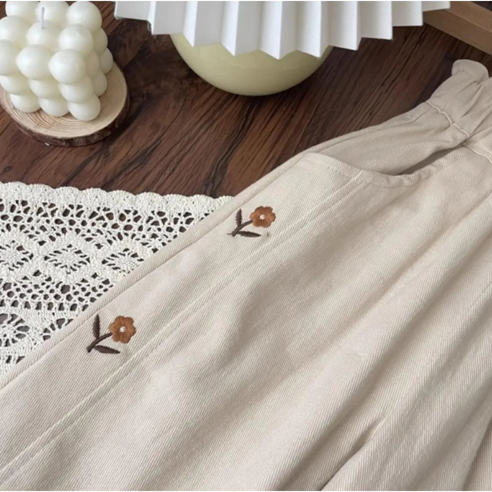 5396-1 Children Pants 2025 Spring and Autumn Girls Casual Pants Flower Embroidery Fashion Trousers 250528