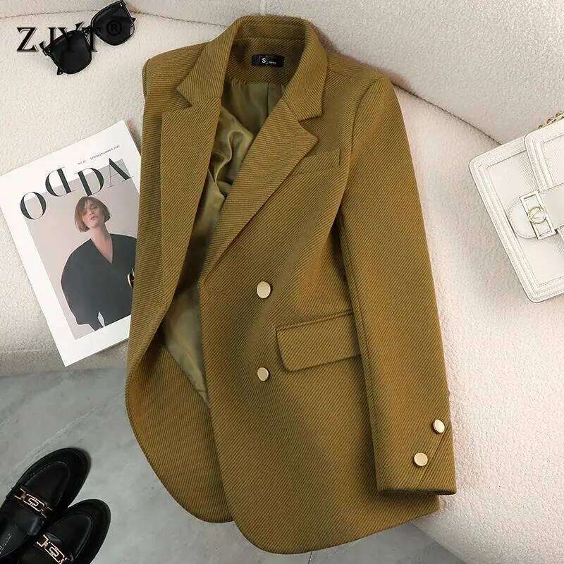 Brand Blazers Women Clothing Autumn Winter Button Office Ladies Coat Design Jacket Long Sleeve Outerwear Suits New