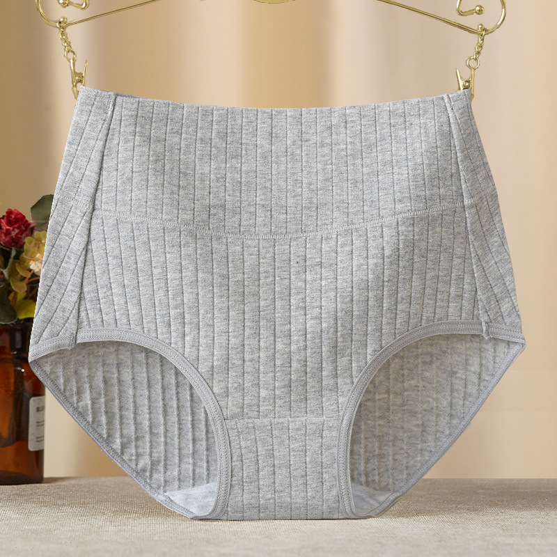 Factory wholesale high waist belly women's underwear women's comfortable plus size hip cotton breathable briefs