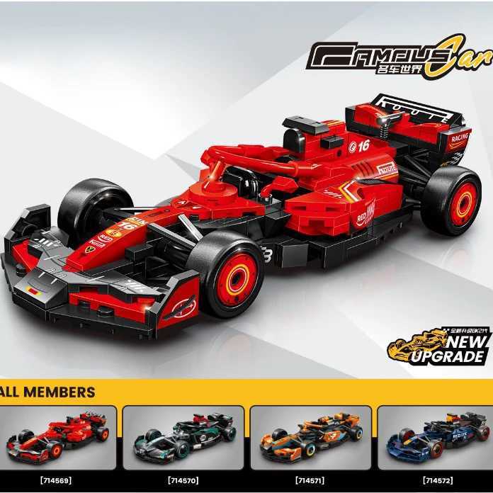 Technical Speed Champion Building Block Vehicle Super F1 Racing Team Model Sets Formula 1 Construction Brick Toy For Boys Gifts Z250528