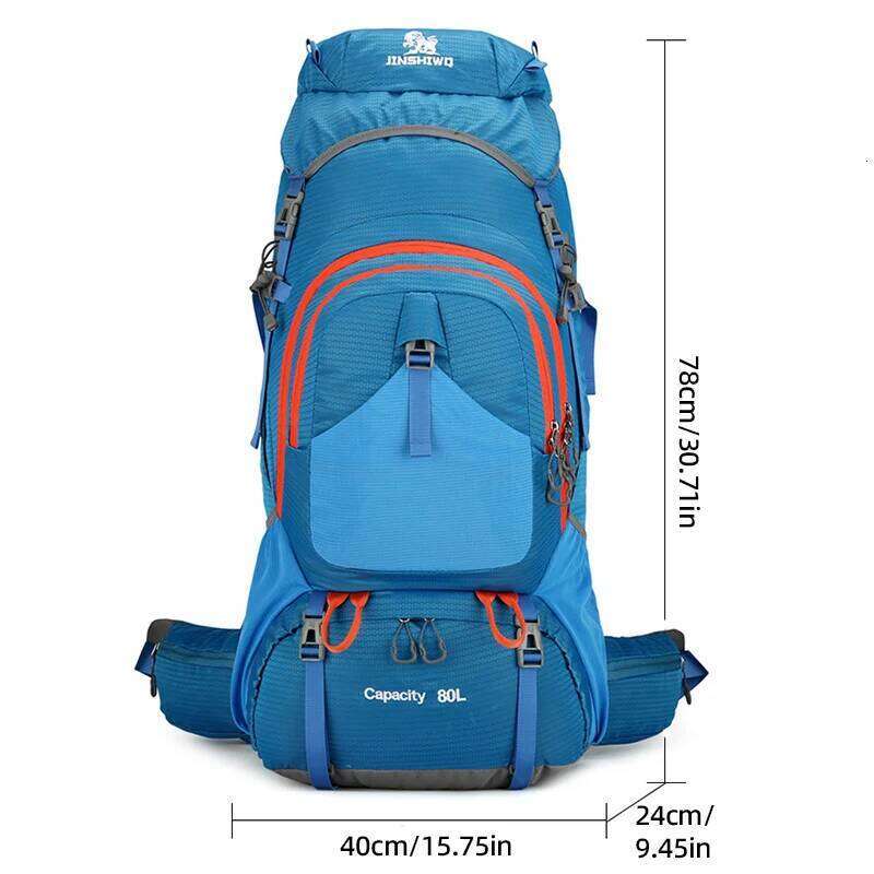 80L Travel Sports Climbing Backpack Large Capacity Outdoor Hiking Trekking Mountaineering Bag Shoes Compartment Camping Rucksack