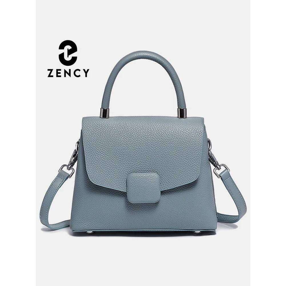 Designer Bag Zency Ladies Handbags Simple Leather Women Tote Designer Hasp Square Crossbody Top-Handle For Shopper Commuter Messenger Bag