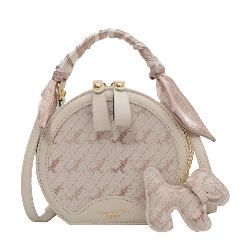 Fashion Women s Small Bag Summer New Style Slant Scarf Handbag Small fashion Round Bag Designer Fashion Women s Shoulder fashion Bag Crossbody Bag