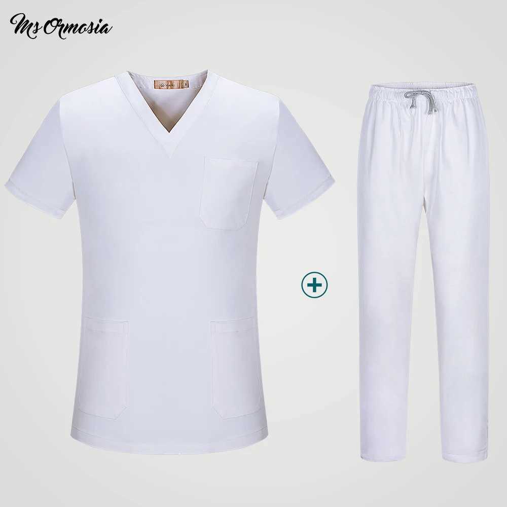 New Pharmacy Pet Hospital Nurse Uniform Scrubs Tops Dentistry Doctor Overalls Lab Coat Spa Uniform Surgical Uniform Accessories X250528