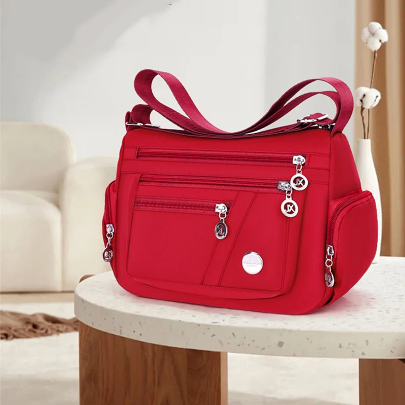 Waterproof Large Capacity Women Crossbody Bag Tote Casual Nylon Shoulder Bag Purse Handbag Lightweight Travel Messenger Bag 250523