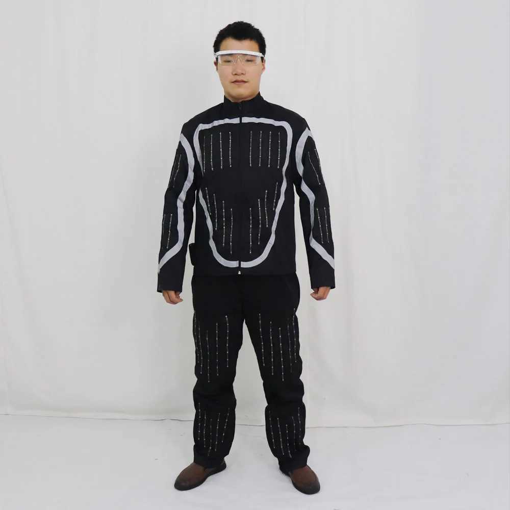 Full Color LED Growing Robot Suit Costume Men LED Luminous Flashing Clothing Dance Wear For Night Clubs Party Event Bar Supplies W250528
