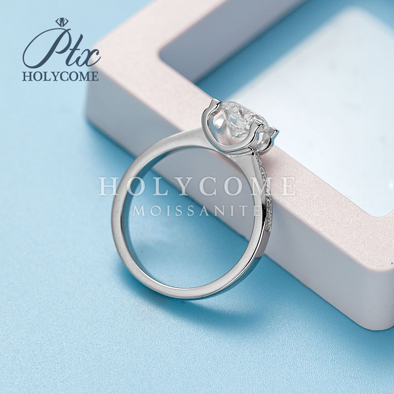 Wedding Rings for Women Micropaved Design 1CT VVS1 D Grade Diamond 925 Sterling Silver Rhodium Plated Woman Moissanite Ring