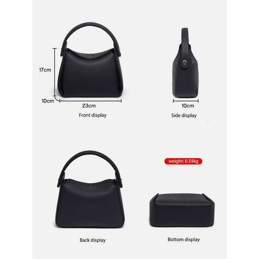 Zency New Women's Simple Brand Solid Color Pillow Bag Designer Leather Handbag Crossbody Top-Handle Bags For Shopper