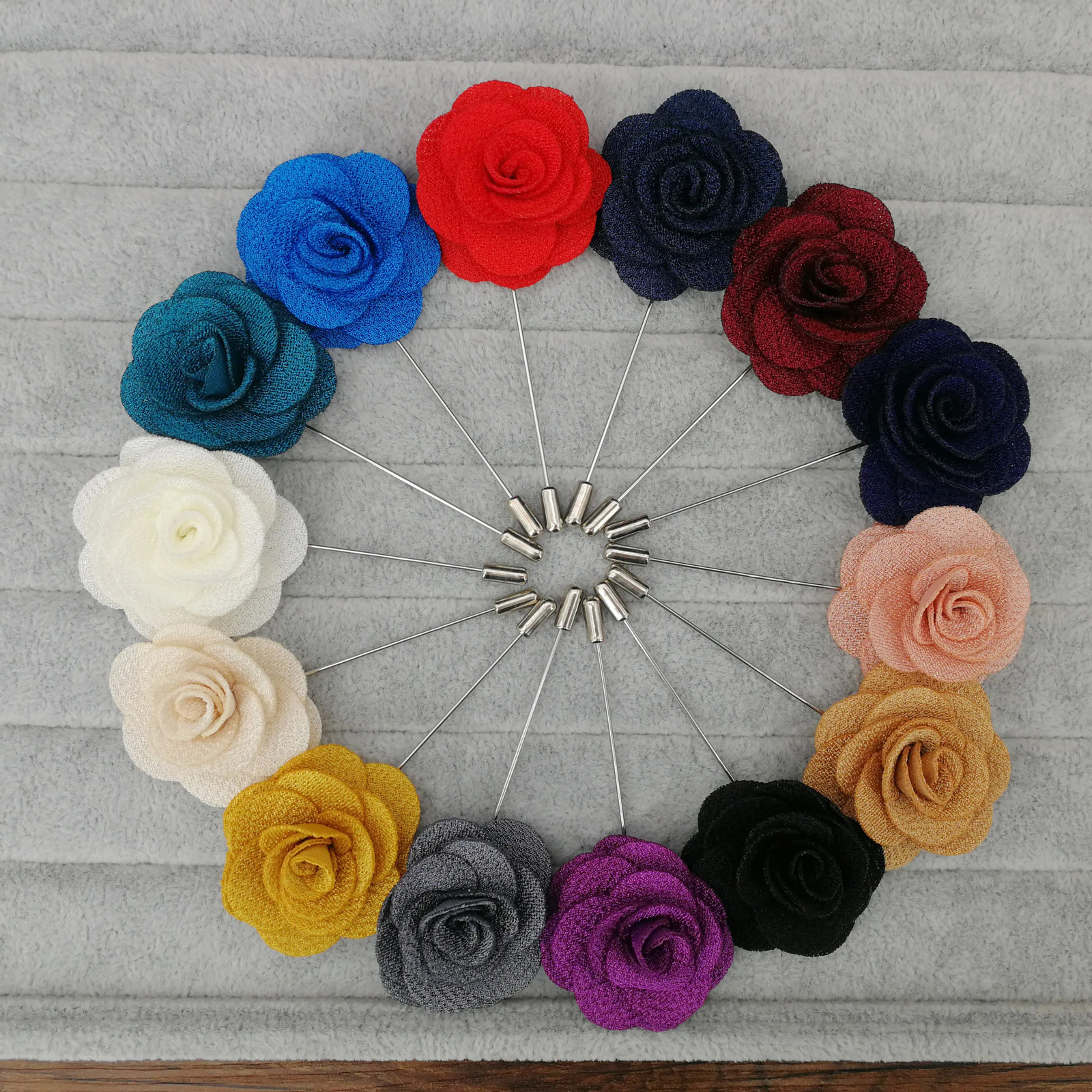 Fabric Flower Brooches for Women Brooch Pins Suits Decoration Lapel Pins For Men Brooch for Suits Accessories in GiftBox 250527