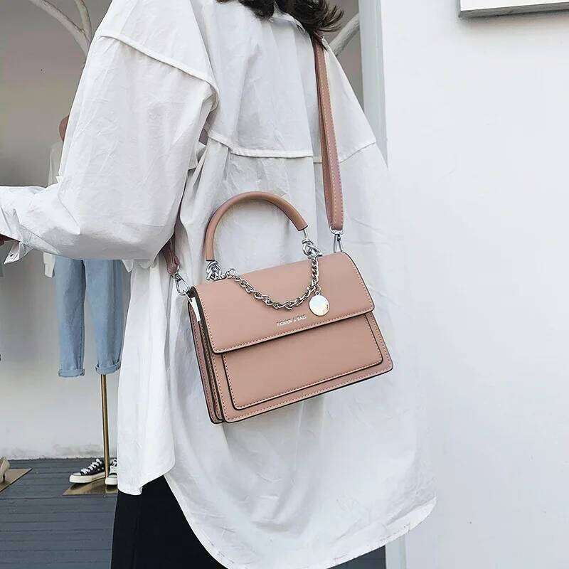 Korean Stylish Crossbody For Women 2021 New Mini Square Handbags Designer Purses Ladies Travel Chain Shoulder Bags