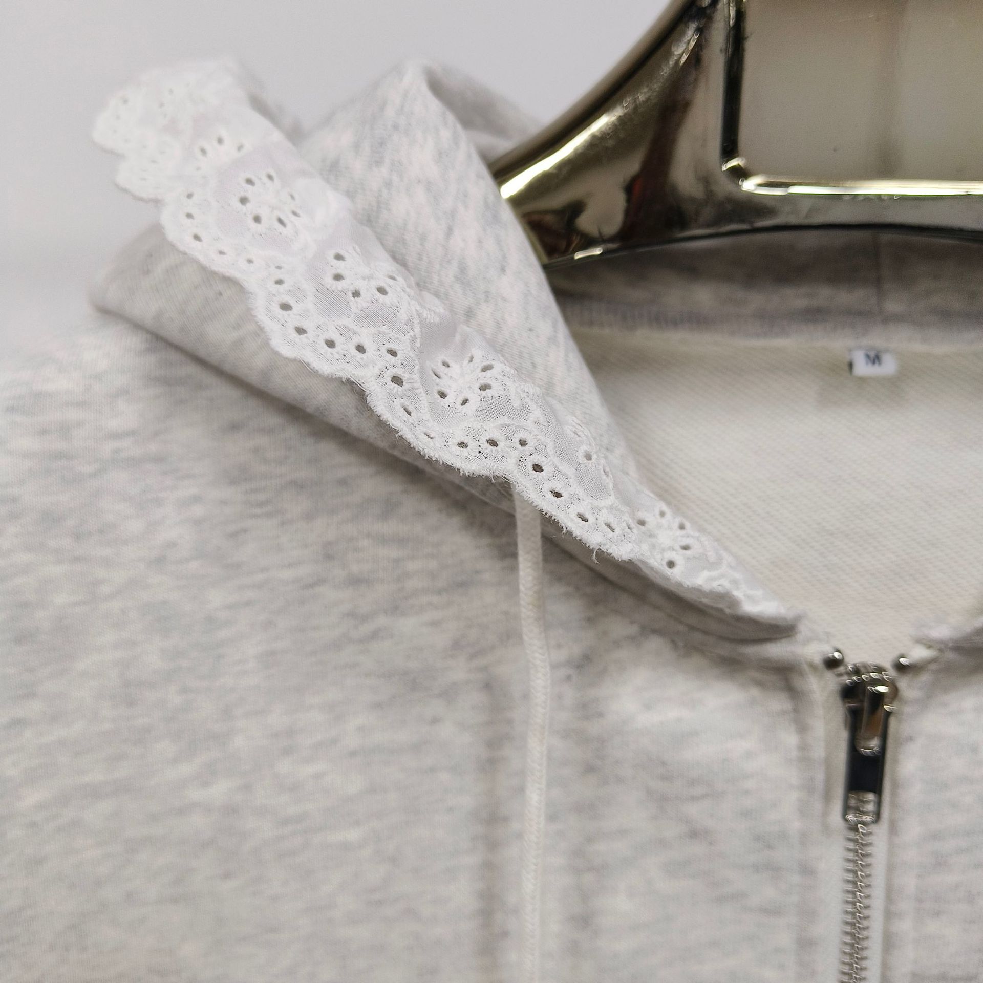 KO1604 Heavyweight Hoodies Sweatshirts Summer Custom Zipper New Lace Sweatshirts