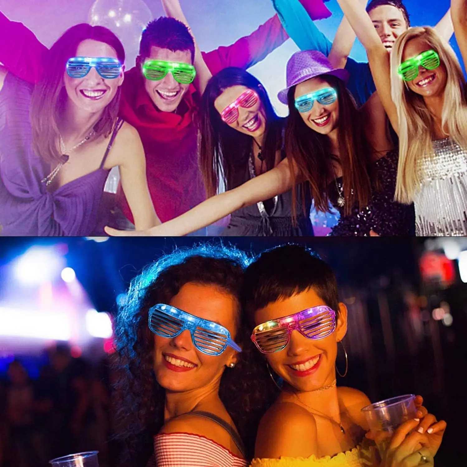 100-Pack Glow Sticks Glasses LED Sunglasses Glow in the Dark Party Favors for Concert Birthday Graduation Fiesta Pool W250528
