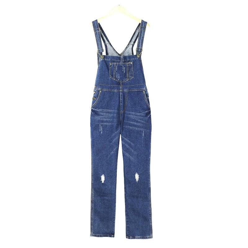 Overalls Jeans Women Suspenders Blue Pants Denim Wide Leg Long Pant Jumpsuits Button Pocket Rompers Maxi Straight Trousers 250523