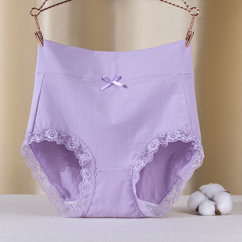 Manufacturer wholesale women's long staple cotton high waist abdominal underwear, breathable buttocks underwear