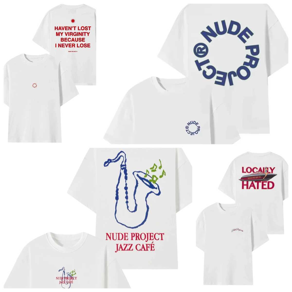 2025 Leisure Cotton Printed T-shirt Womens Fashion Nude Tshirt Womens Leisure Sports Loose Brand Unisexes Large Strt Y2K X250528