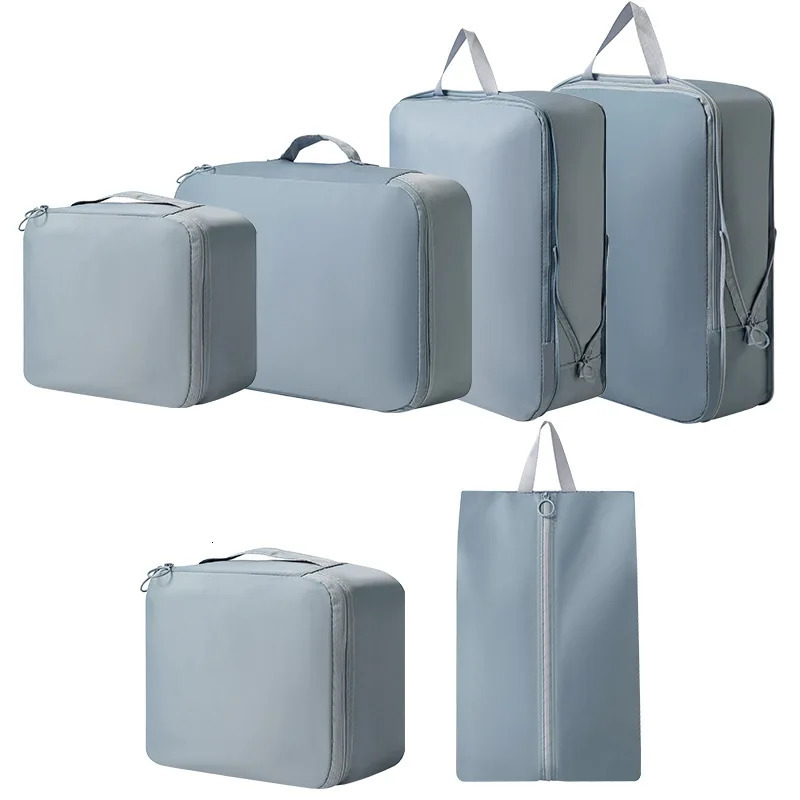 6Pcs/Set Travel Clothes Storage Bags Oxford Waterproof Portable Underwear Socks Shoes Luggage Organizer Bags 250526