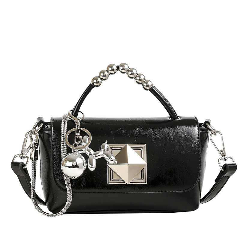 Women's Shoulder Bag Free Shipping Designer Bag European Fashion High-end Trendy Small Square Bag New Chain Bag Patent Leather Mini Hand-held Cro