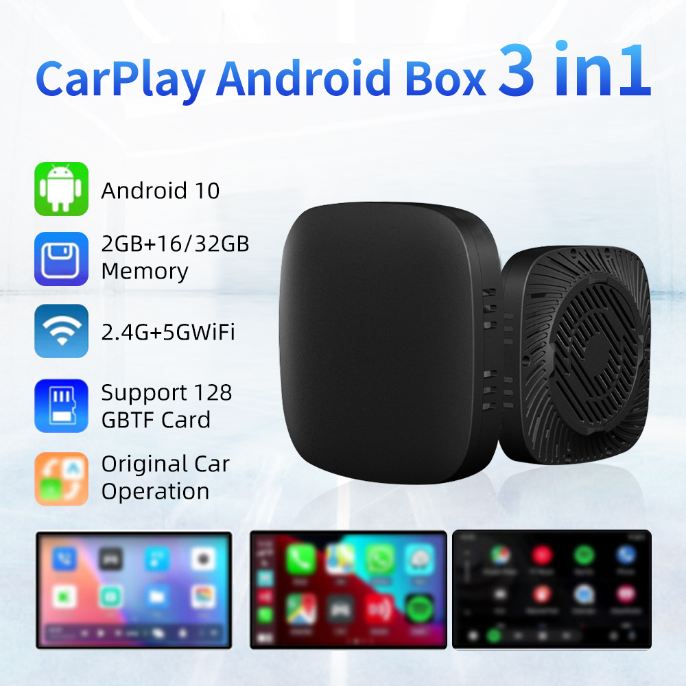 Android 10 CarPlay Smart Ai Box Android Wireless CarPlay Android Auto Adapter For Netflix/YouTube car intelligent systems