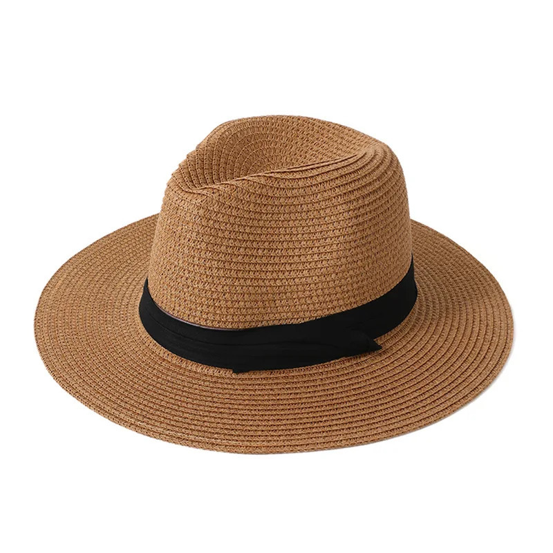 Summer Straw Hat Foldable Woven Hats Holiday Travel Men Jazz Top Hat Sun Protection Sun Shading Hat beach 250526