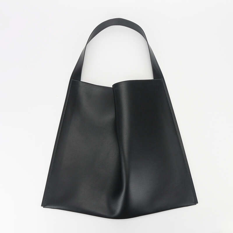 2023 New Genuine Leather Korean Style Tote for Women Simple Fashion Shopping Single Shoulder Large Capacity Bag