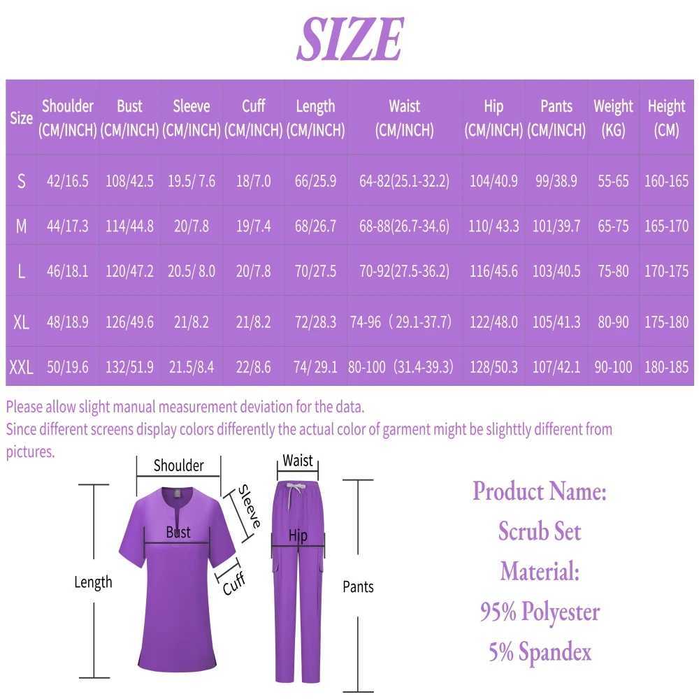 Medical Uniforms Nurse Nursing Work Clothes Women Scrubs Sets Surgical Suits Lab Hospital Overalls Beauty Sn Spa Work Clothes X250528
