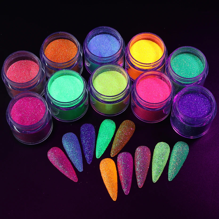 Shiny Sugar Powder Epoxy Resin Pigment Iridescent Colored Luminous Sand Resin Sequins Glitter Crafts For Silicone Mold Filler 250523