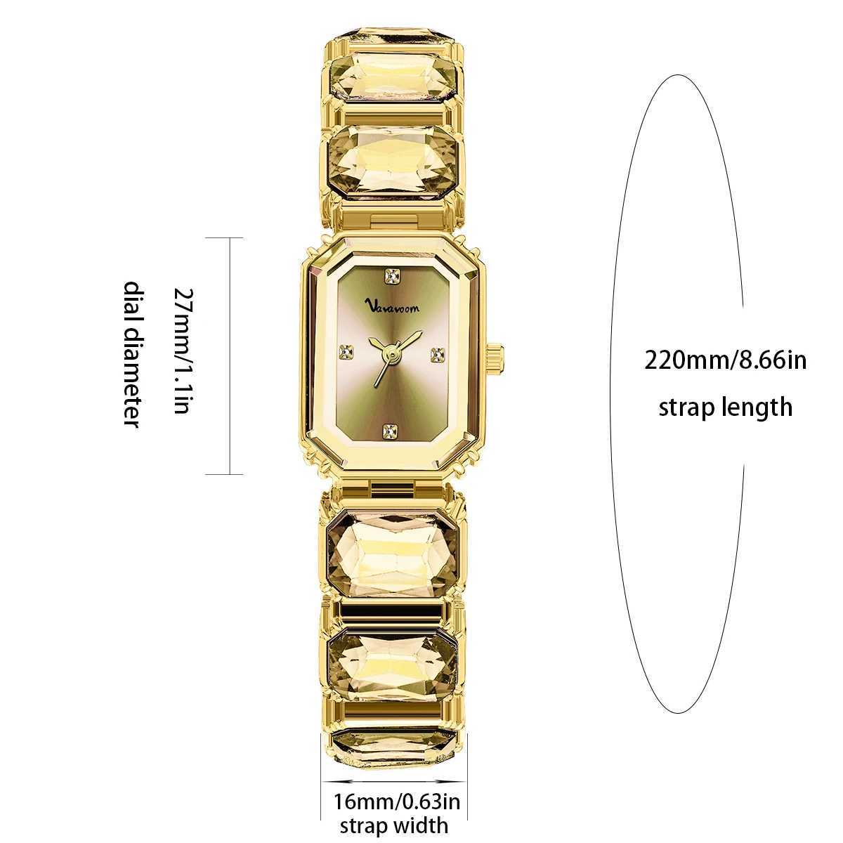 2025 New Women Watches Luxury Diamond Square Quartz Movement Stainless Steel Mesh Belt Original Gold Fashion Dress Womens Watch XJ250527