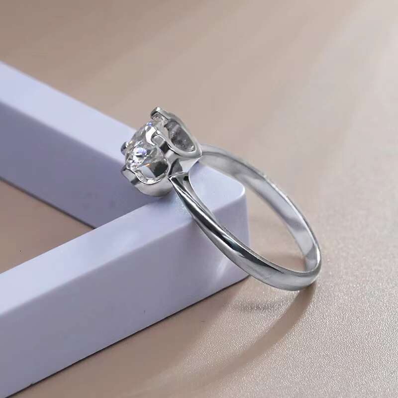 Fine Jewelry 925 Sterling Silver Ring VVS Moissanite Engagement Ring Diamond Moissante Ring for Women