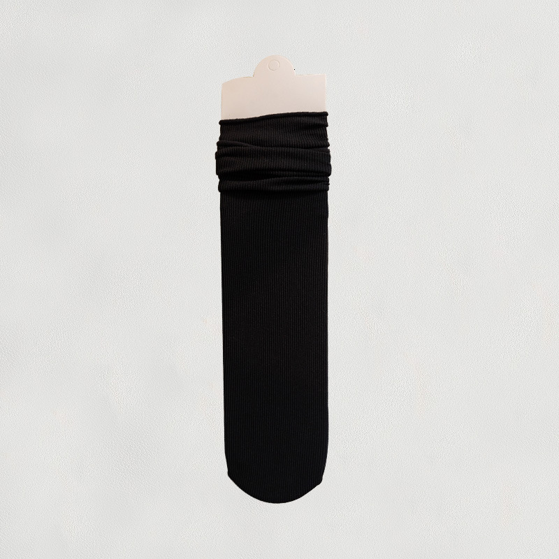 Women's Mid-Calf Lightweight Breathable Slouch Solid Color Korean Style Ice Spring Summer Long Socks Automatic