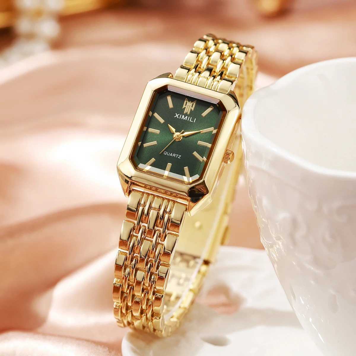 Luxury Stainless Steel Strap Women Watches Fashion Rectangle Quartz Watch Reloj Mujer Girls Clock GiftWithout BoxXJ250527