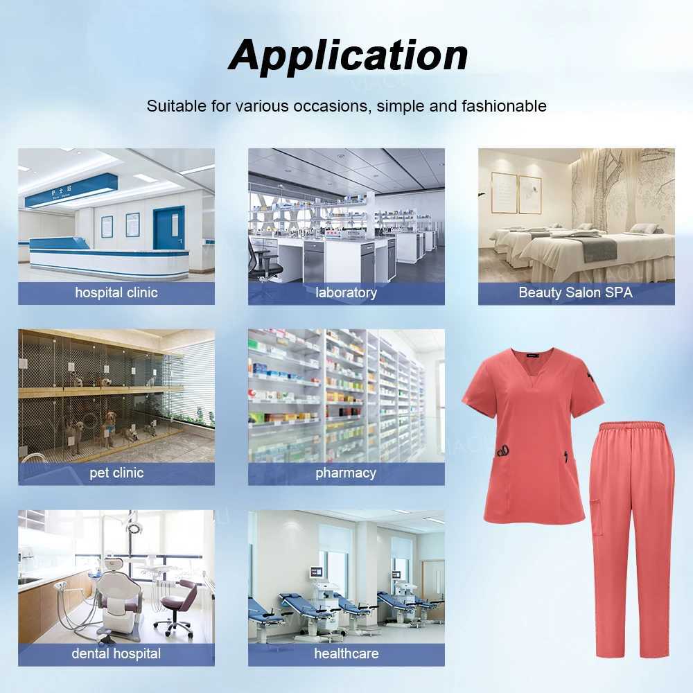 Hot Sales Scrub Sets Dental Clinic Hospital Accessories Nursing Articles Doctor Nurse Work Clothes Surgical Uniforms Woman Scrub X250528