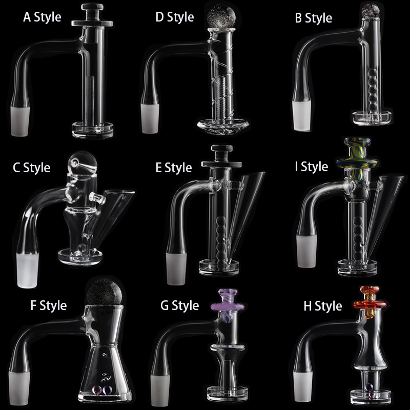 Full Weld Beveled Edge Control Tower Terp Slides Terp Slurper Quartz Banger 10mm 14mm Male 90 Degree Quartz Nail