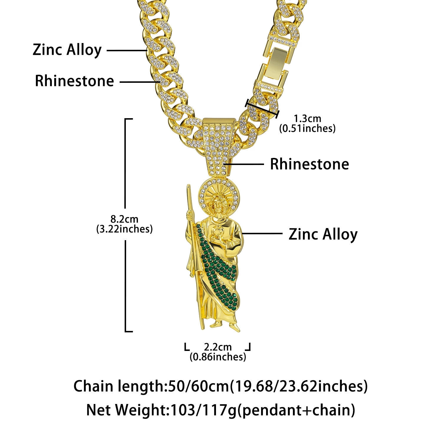 Exquisite Craftsmanship Cuban Link Necklace - Classic Design & Trendy Elements