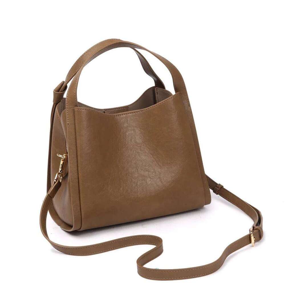 Genuine Leather shoulder crossbody black bucket bags designer ladies brown bag for women