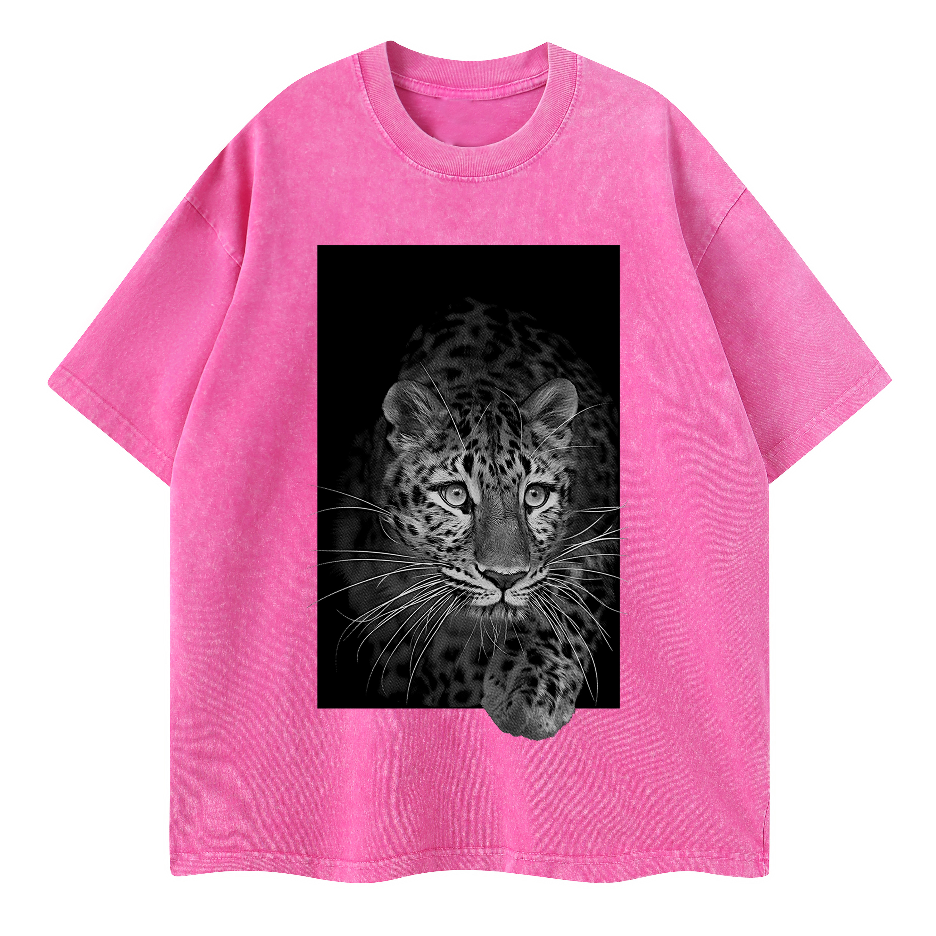 T-shirt men's top designer cotton T-shirt Hot stamping leopard short sleeved clothing high-quality fashionable T-shirt