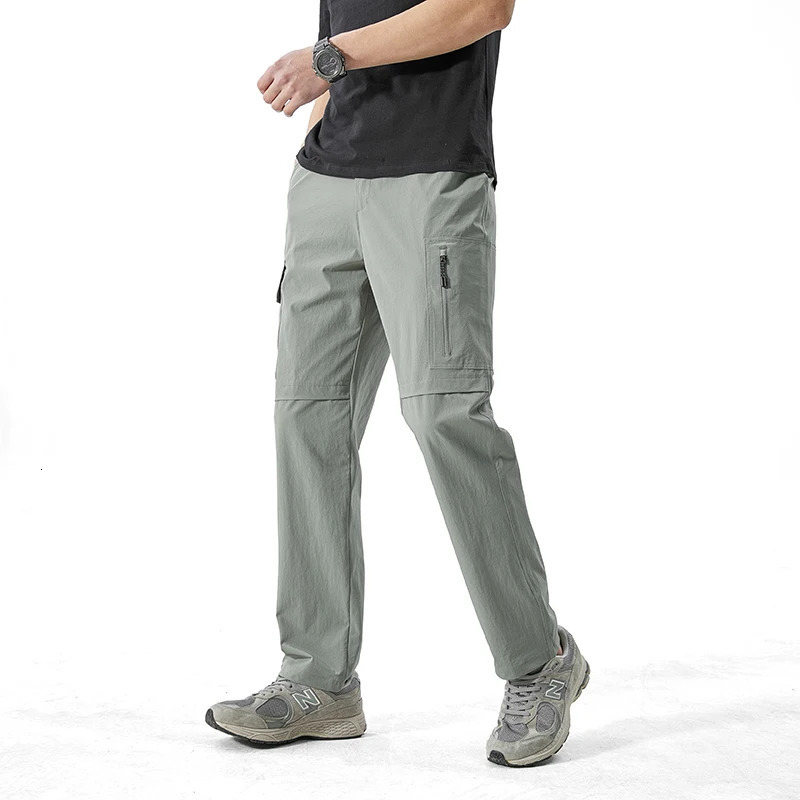 Summer Cargo Pants Casual Trousers Men Wear-resisting Multi-Pockets Quick Dry Outdoor Hiking Work Trousers Men 250526