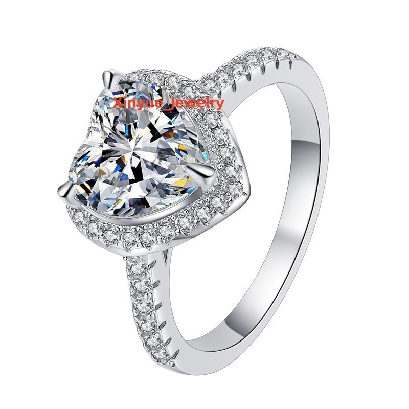 100% Real Moissanite Ring D VVS1 Moissanite Diamond1ct S925 Sliver Wedding Rings for Women