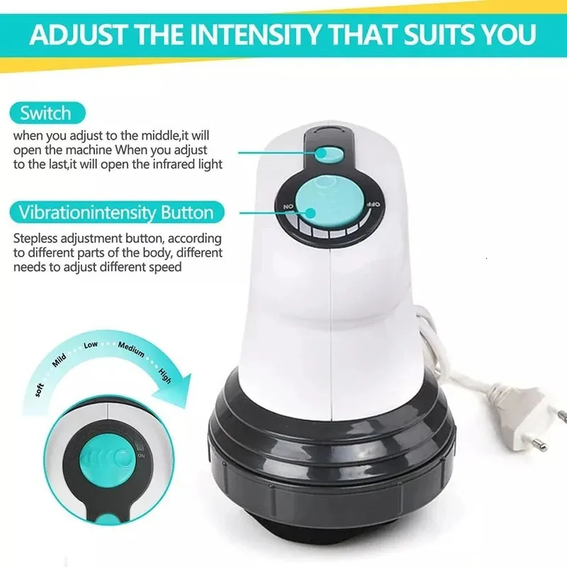 Electric Body Slimming Massager Handheld Infrared Massage Anti Cellulite Massager for Arm Leg Hip Belly Fat Remover 250519