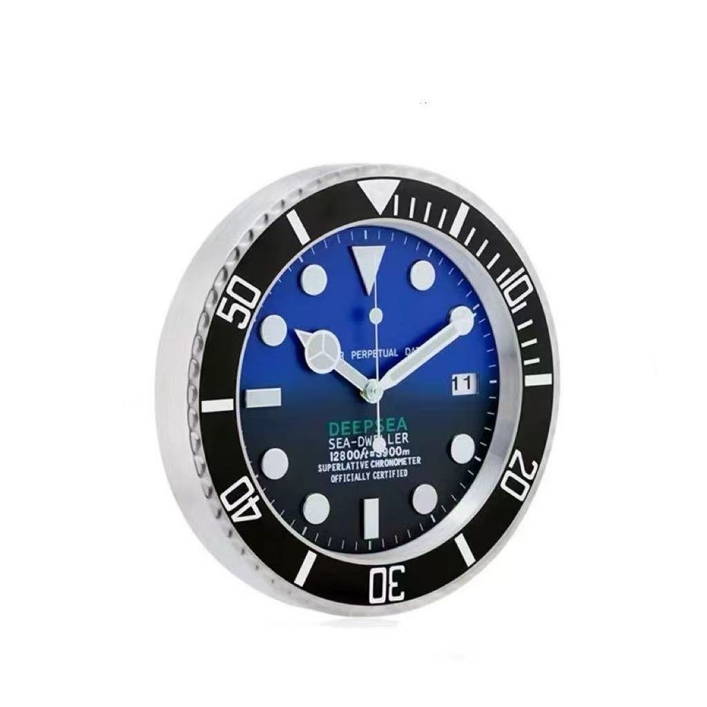 Wall Clocks Super Silent Clock Metal Modern Large Watch Home Stainless Steel Luminous The Date Will Work Q0620