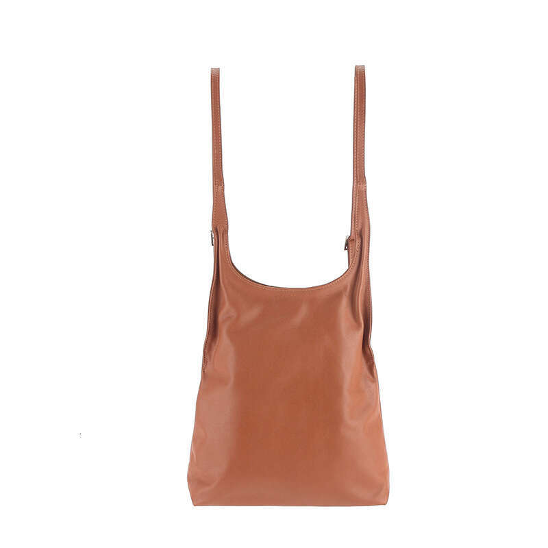 New Genuine Leather Simple Casual Backpack Niche High-end Single Shoulder Crossbody Bag for Women