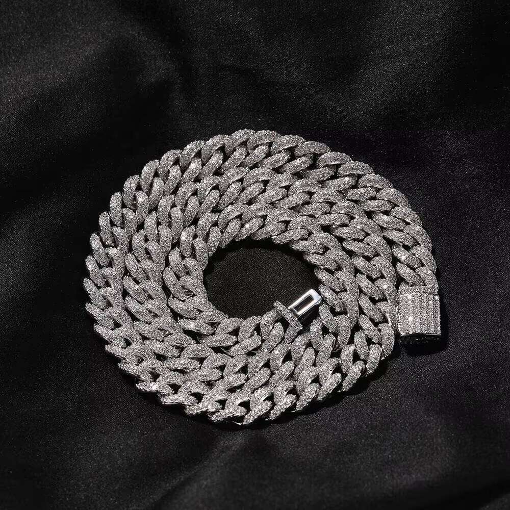 DHCollections 8mm Cuban Link Chain Full Diamond Iced Out Necklace Bracelet Hip Hop Jewelry for Men and Women