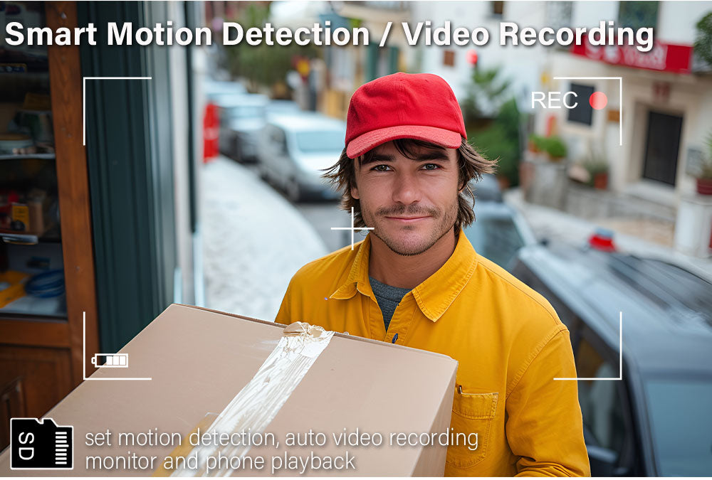 anjielo smart wifi video doorbell 7 10 inch hd camera w rfid ir for clear security