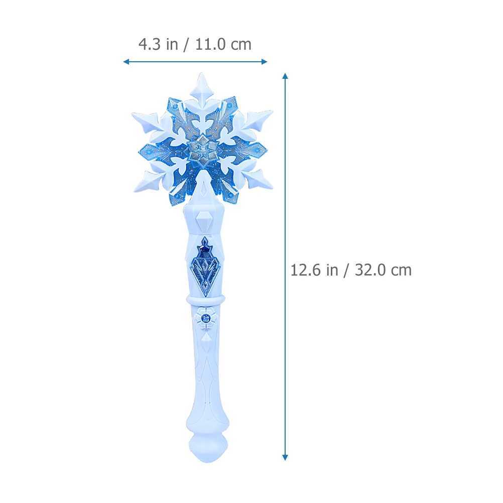 Light Up Glow Snowflake Wand for Kids Girls Cosplay Light Up Snowflake Wand Glow Snow Stick Glow Stick Princess Queen Role Play Wand W250528