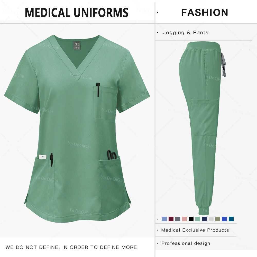 Clinical Uniform Woman Pharmacy Workwear Nurse Uniform Hospital Doctor Oral Dental Surgery Uniforms Medical Scrubs Sets New X250528