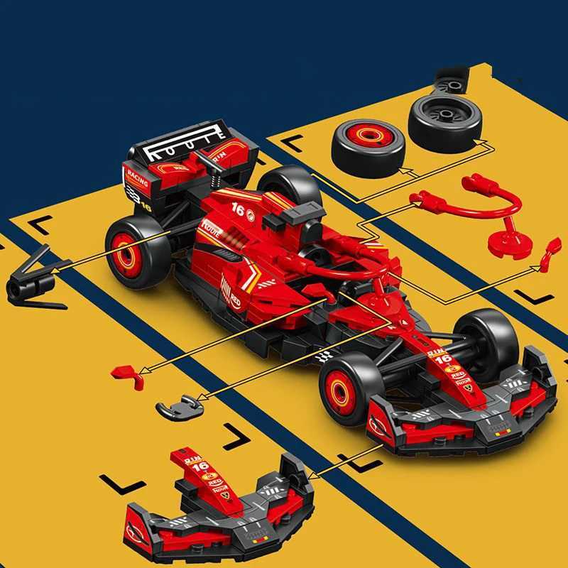 Technical Speed Champion Building Block Vehicle Super F1 Racing Team Model Sets Formula 1 Construction Brick Toy For Boys Gifts Z250528