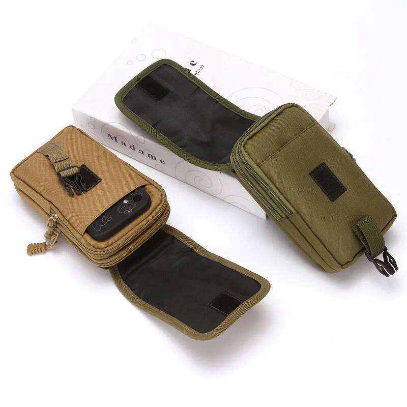 Men Wallet Double Layer Waist Outdoor Sports Waterproof Military Phone Bag Belt Bags Camping Hunting Tactical Fanny Pack
