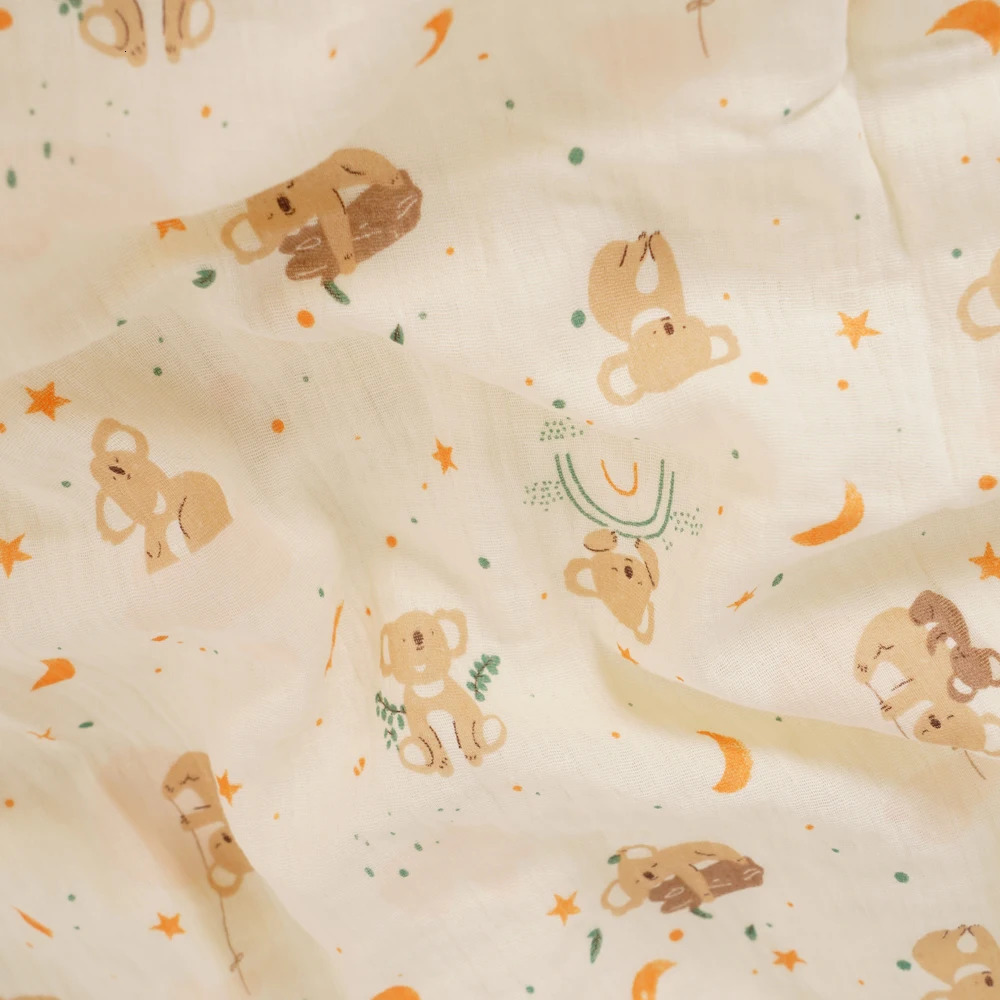 100% Cotton Crepe Cloth Gauze Baby Bean Blanket born Cover blanket Infant Swaddle Wrap 110X110CM 250527