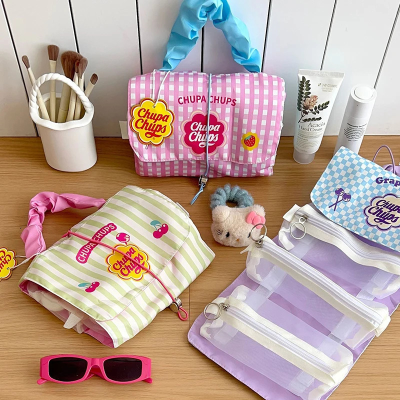 Large-capacity Makeup Bag Three In One Comestic Bag Womens Detachable Portable Folding Storage Handbag Casual Cosmetic Bag 250527