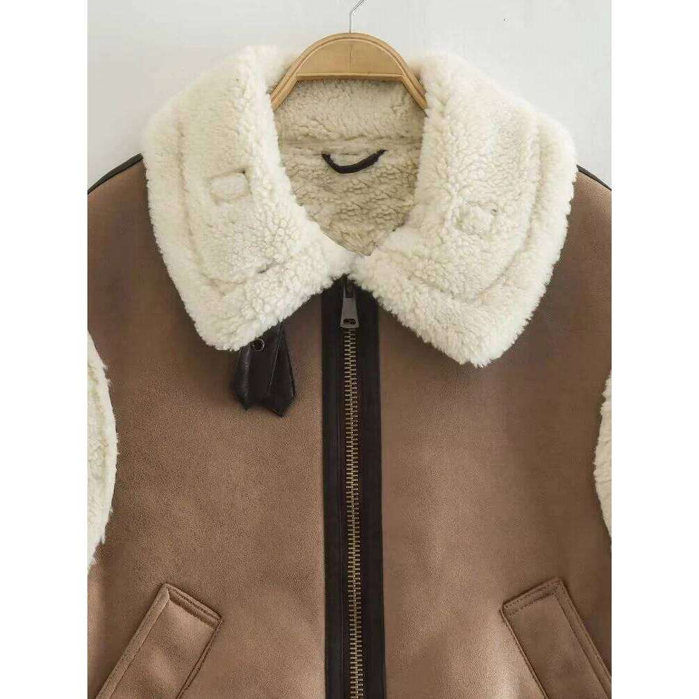 2024 European American style autumn winter new women's clothing and fur thickened vest for women